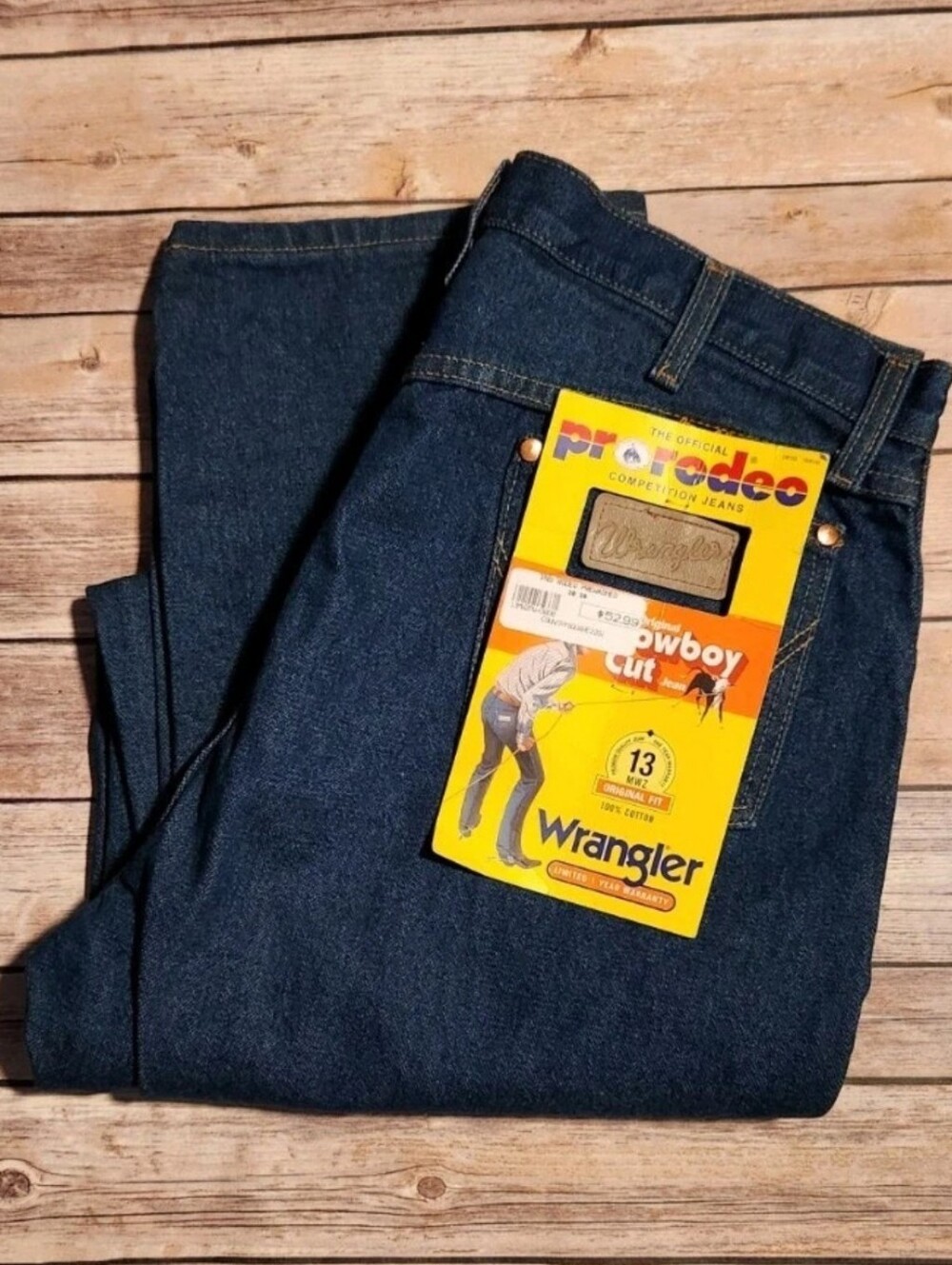 Mens Wrangler 13MWZ Cowboy Cut Jeans - Blue Size 36×36